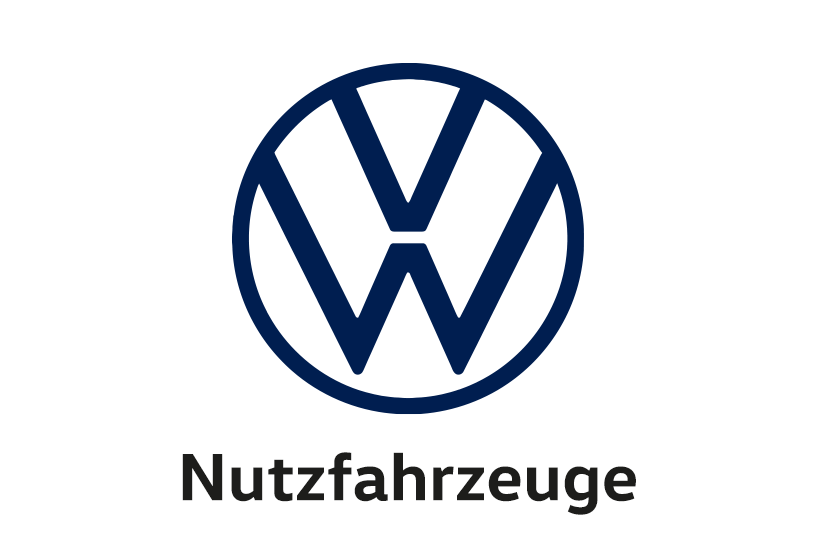 VW Logo mit Nutzfahrzeuge Schriftzug