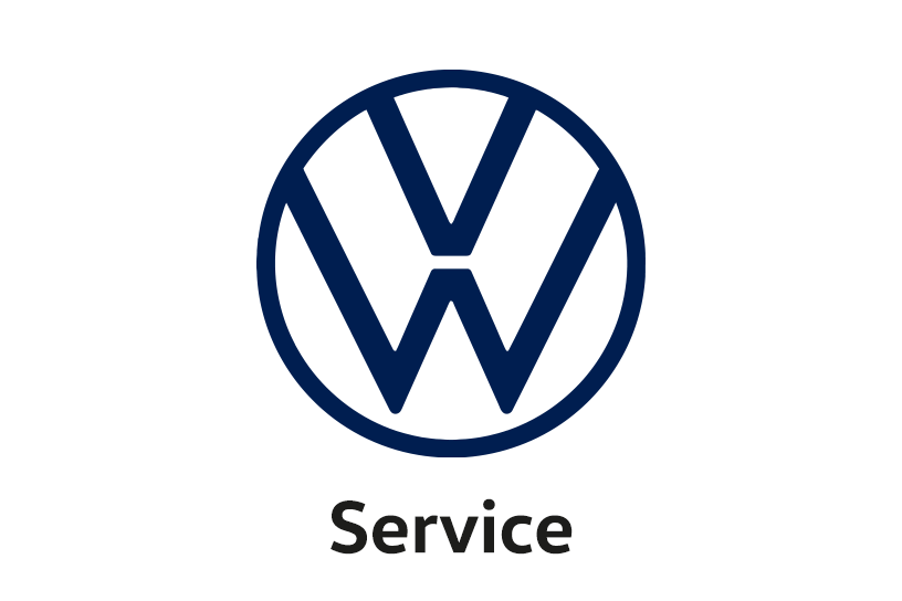 VW Logo mit Service Schriftzug